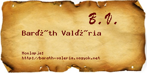 Baráth Valéria névjegykártya