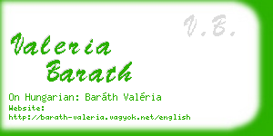 valeria barath business card