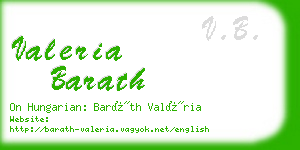 valeria barath business card
